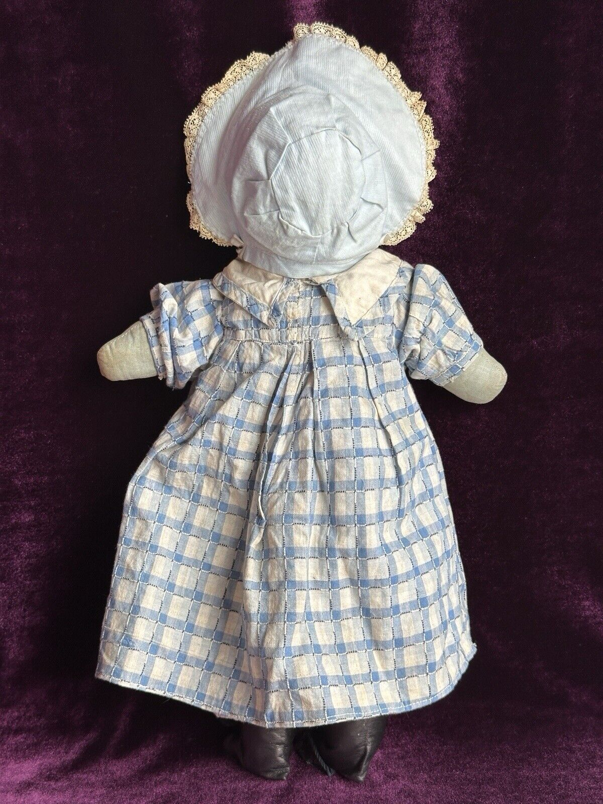 Antique American 15” Bruckner Babyland Lithograph Cloth Girl Doll
