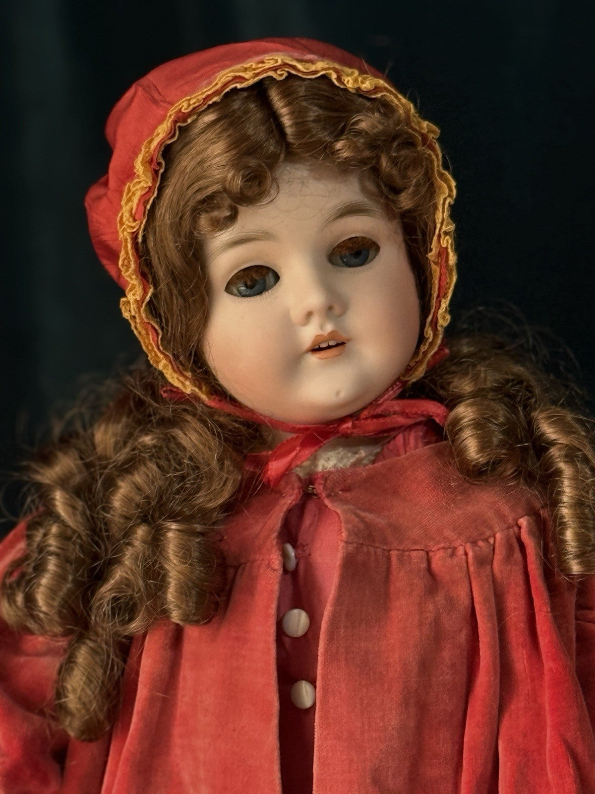 Antique German Queen Louise Mold 285 Bisque Head Composition Body 22” Doll