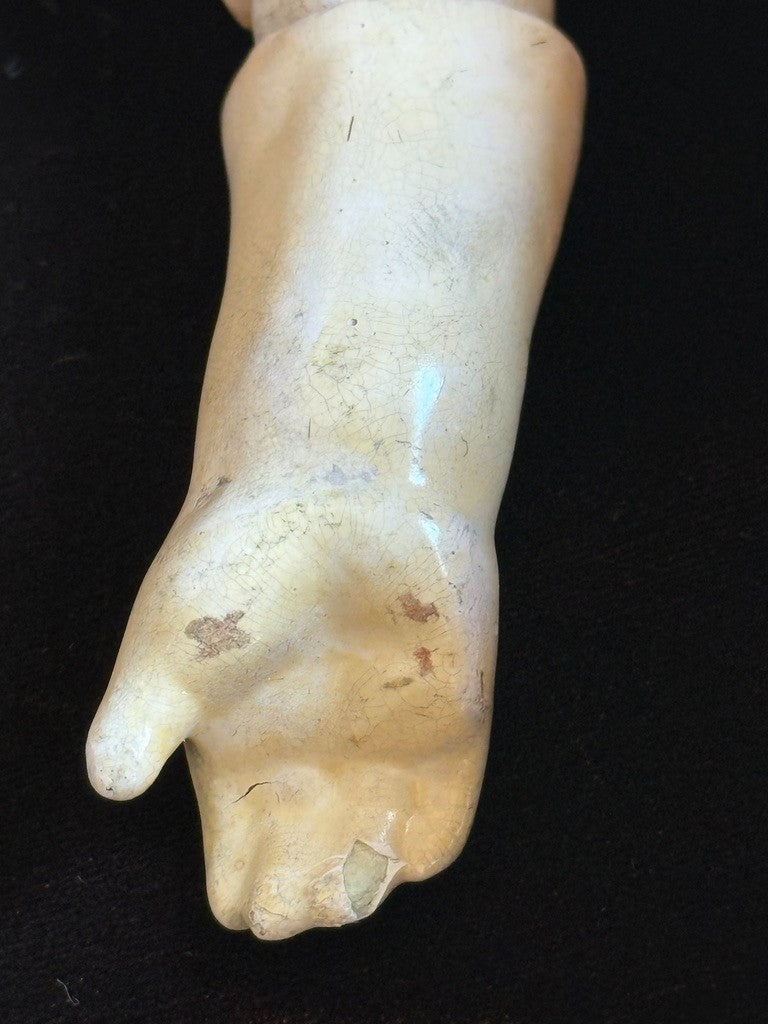 Antique German 14.75” Kestner A.T. Type Straight Wrist Bisque Head Boy Doll