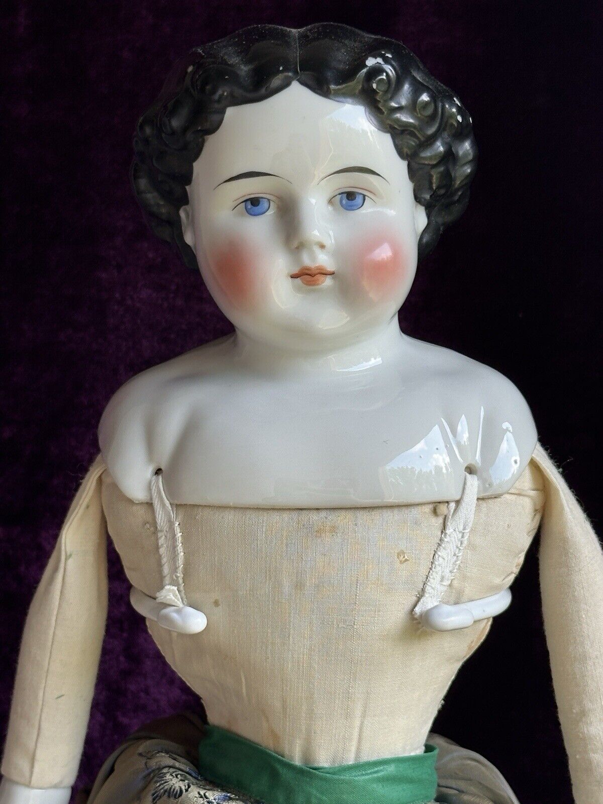 Antique German 23” Alt Beck Gottschalk (?) China Shoulder Head Victorian Doll