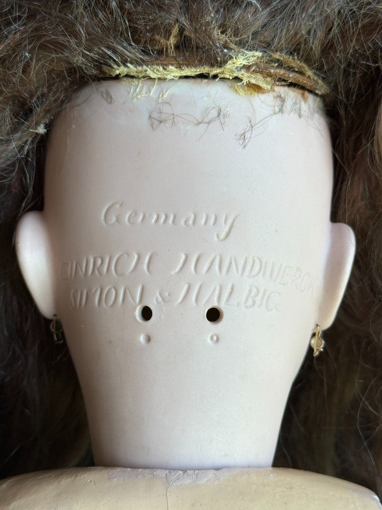 Antique German 29” Simon Halbig  Heinrich Handwerck Bisque Head Doll