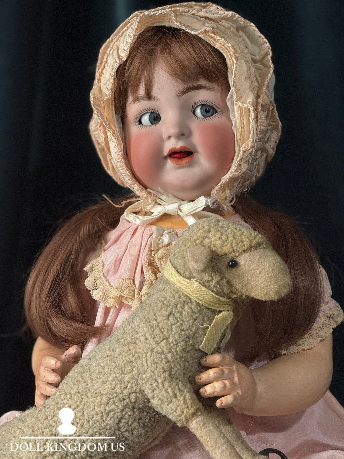 Large 24” Antique German Kammer & Reinhardt Simon Halbig 126 Flirty Eyes Doll