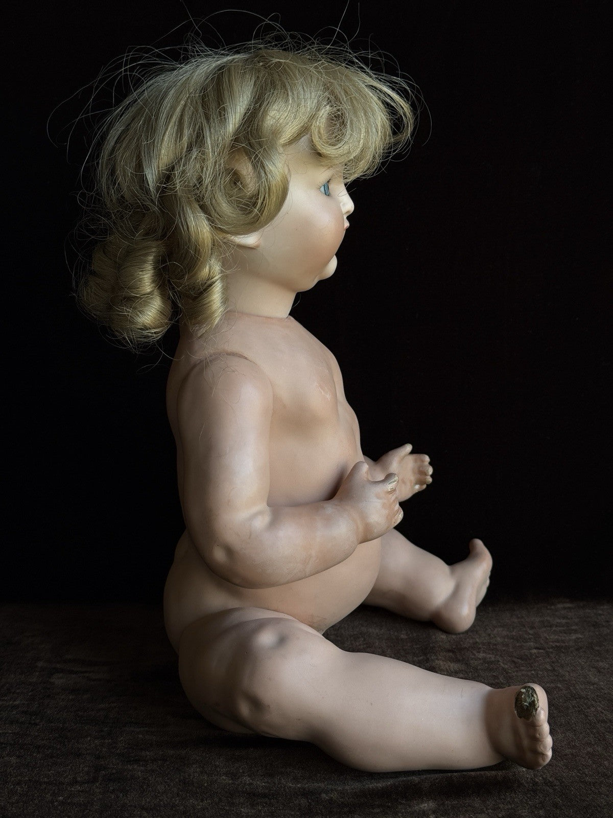 Lot of 2 Antique Bisque Head Baby Dolls Nippon and Koppelsdorf