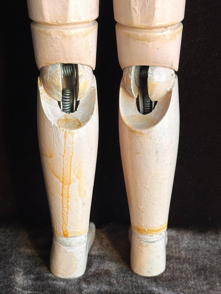 Large Antique American 22.5” Schoenhut Wooden Jointed Miss Dolly Doll