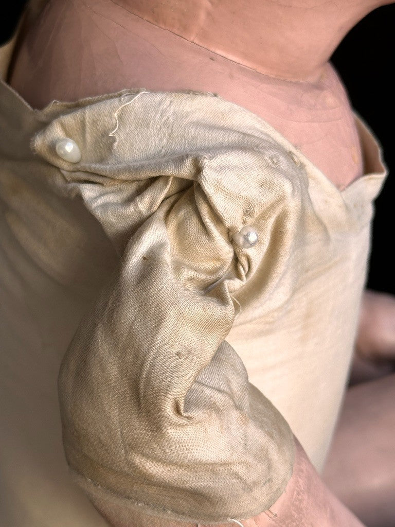 Huge Antique American Martha Chase 28" Oil Painted Cloth Toddler Doll