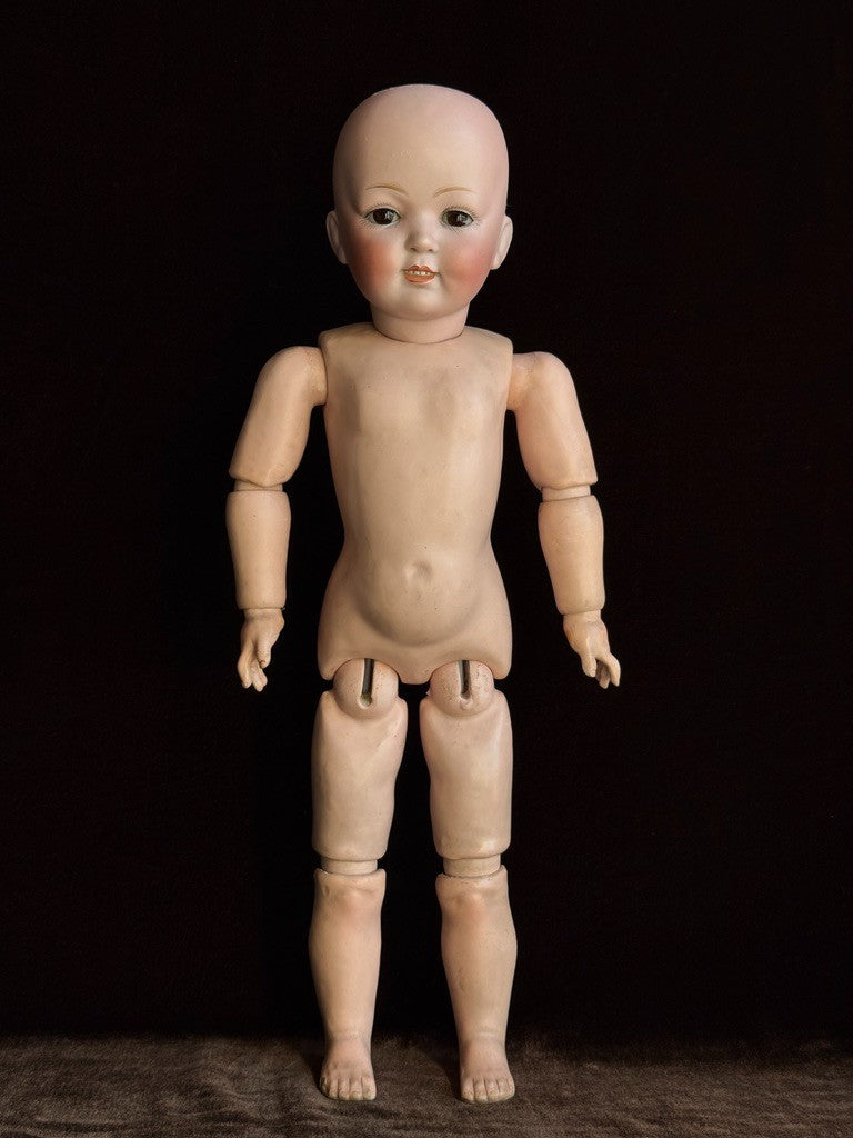 Very Rare Antique German 14.5” Kestner 185 Bisque Head Smiling Girl Doll