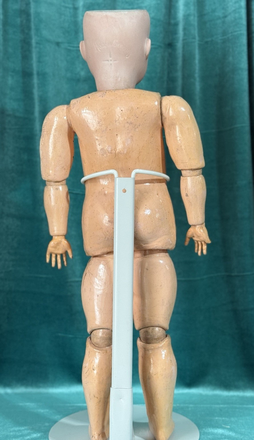 Antique German Cuno Otto Dressel Mold 1912 Bisque Head 22” Doll