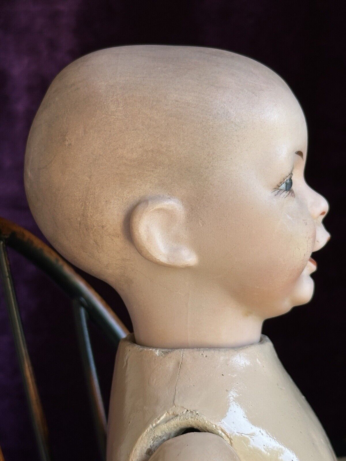 Antique French 13” SFBJ 226 Bisque Head Character Baby Doll Restored