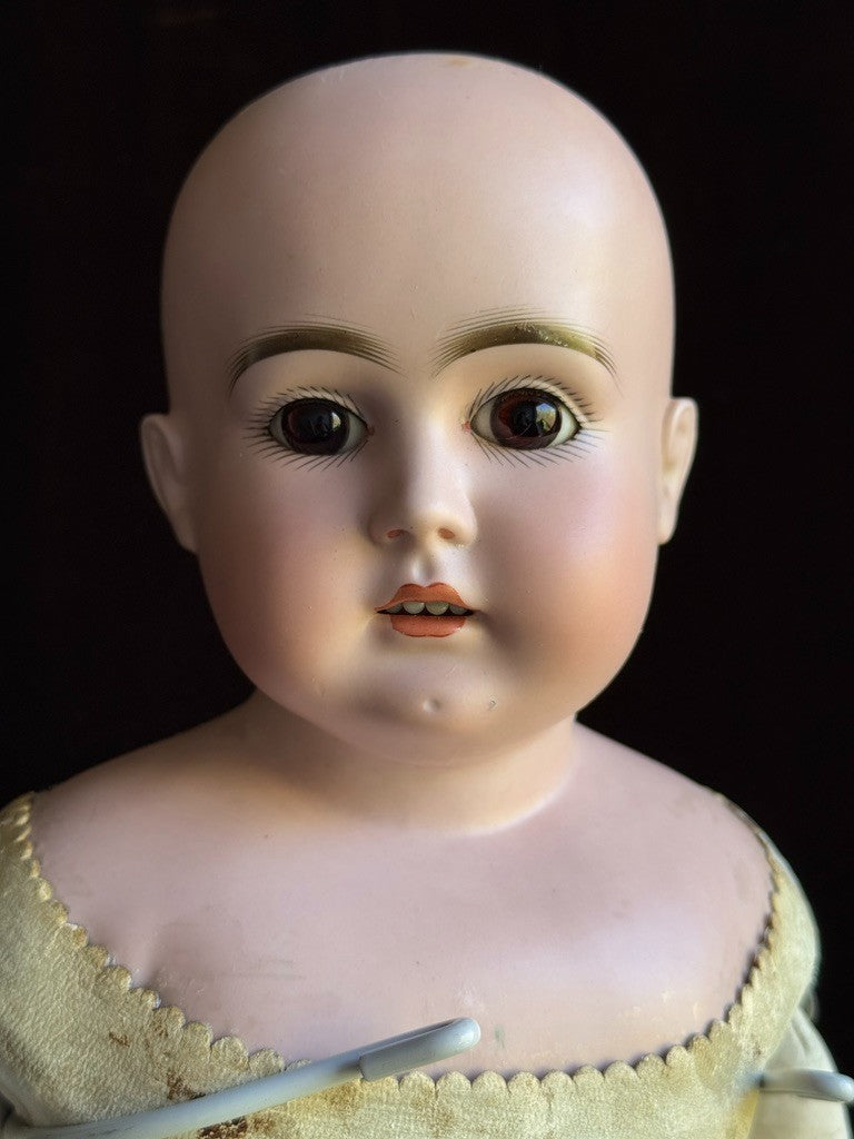 Antique German 26” Early Kestner Alphabet Turned Head Bisque Shoulder Head Doll