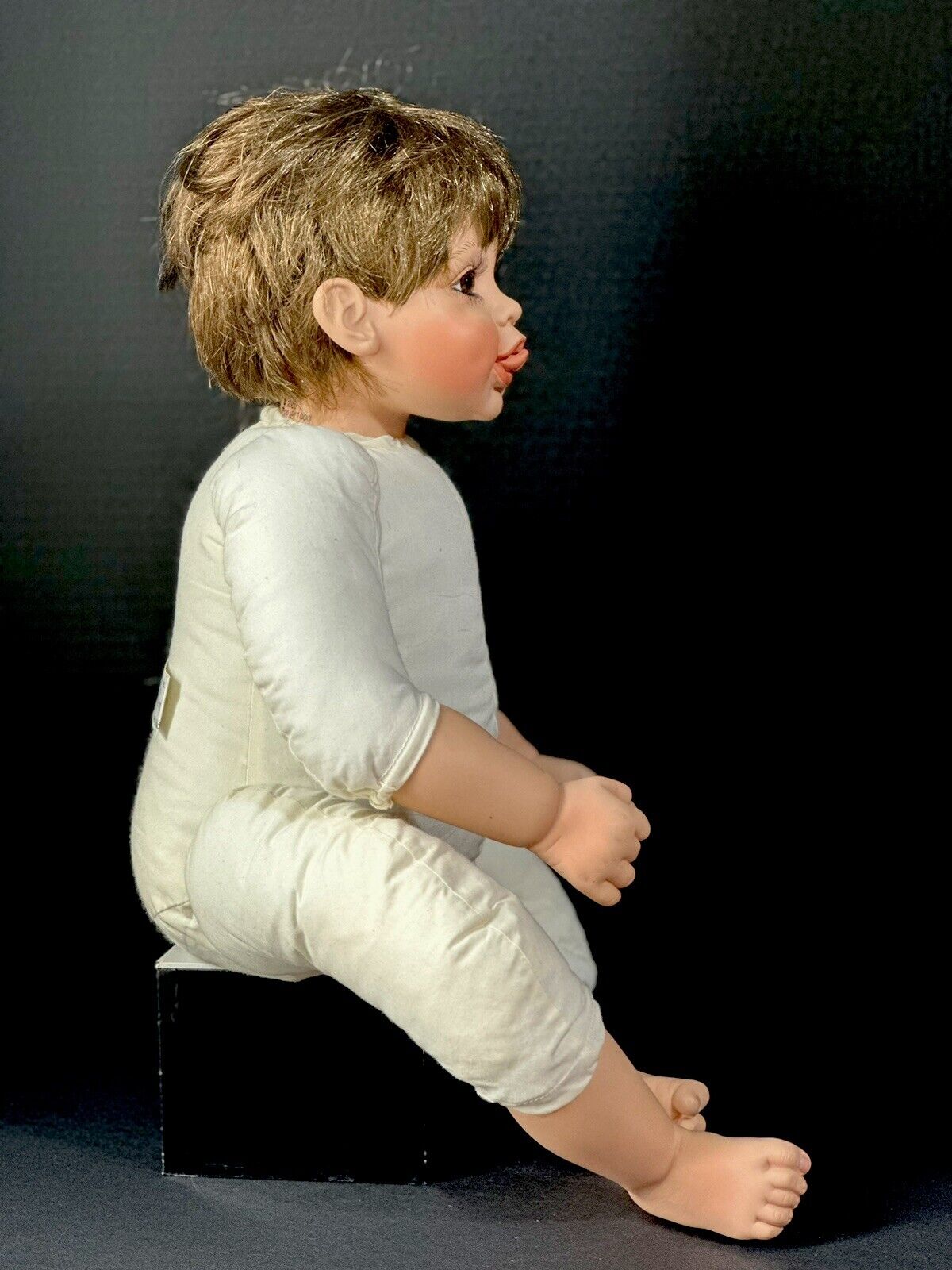 Collectible Porcelain 22” Doll “Bubba Bo Slugger” by Fayzah Spanos LE 1000