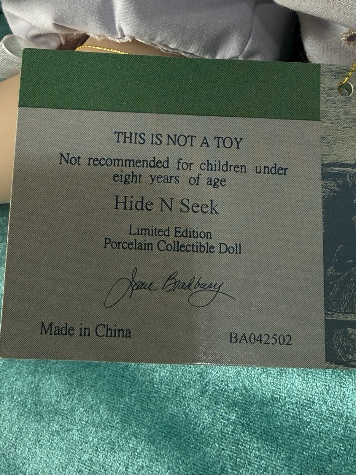 Artist Collectible Resin “Hide N Seek” Doll by Jane Bradbury LE 167/750