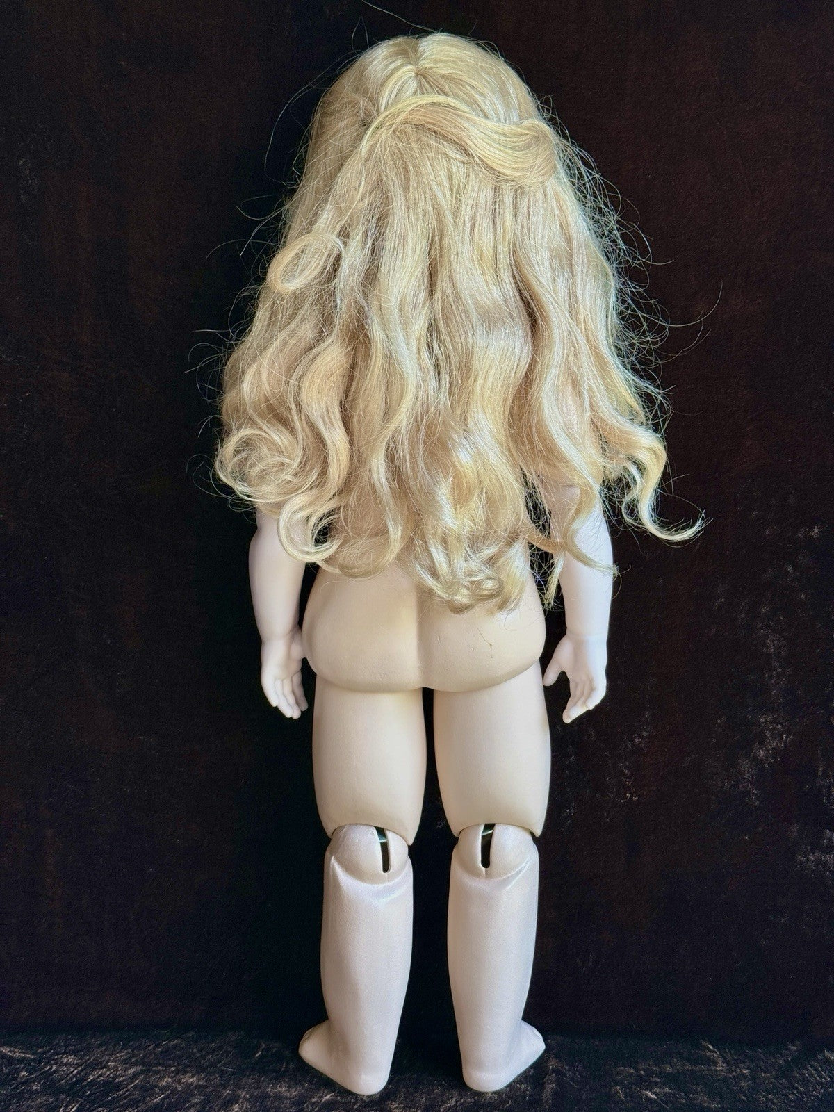Vintage Large Porcelain Compo 27” Reproduction of Antique French Bru Jne Doll