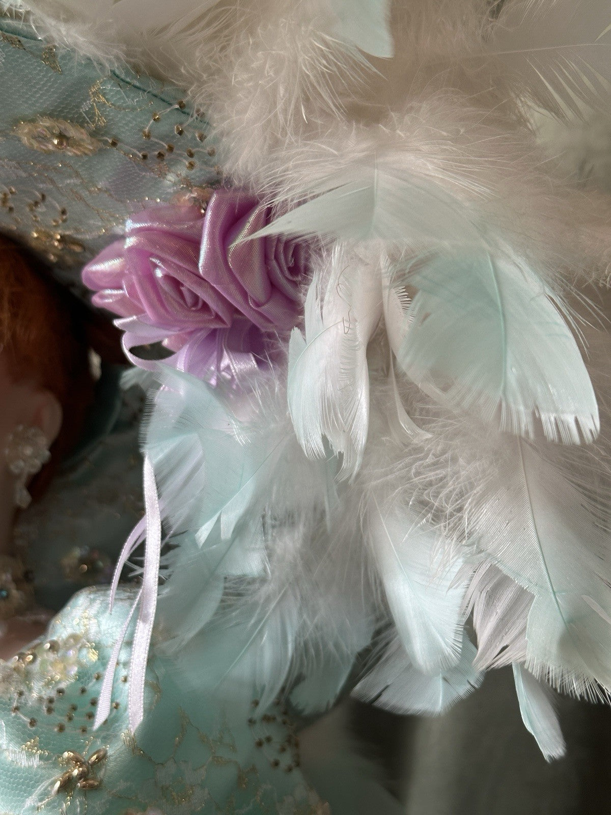 Collectible Large 42” Porcelain Doll “Rustie ” by Rustie LE 2000 COA/Stand