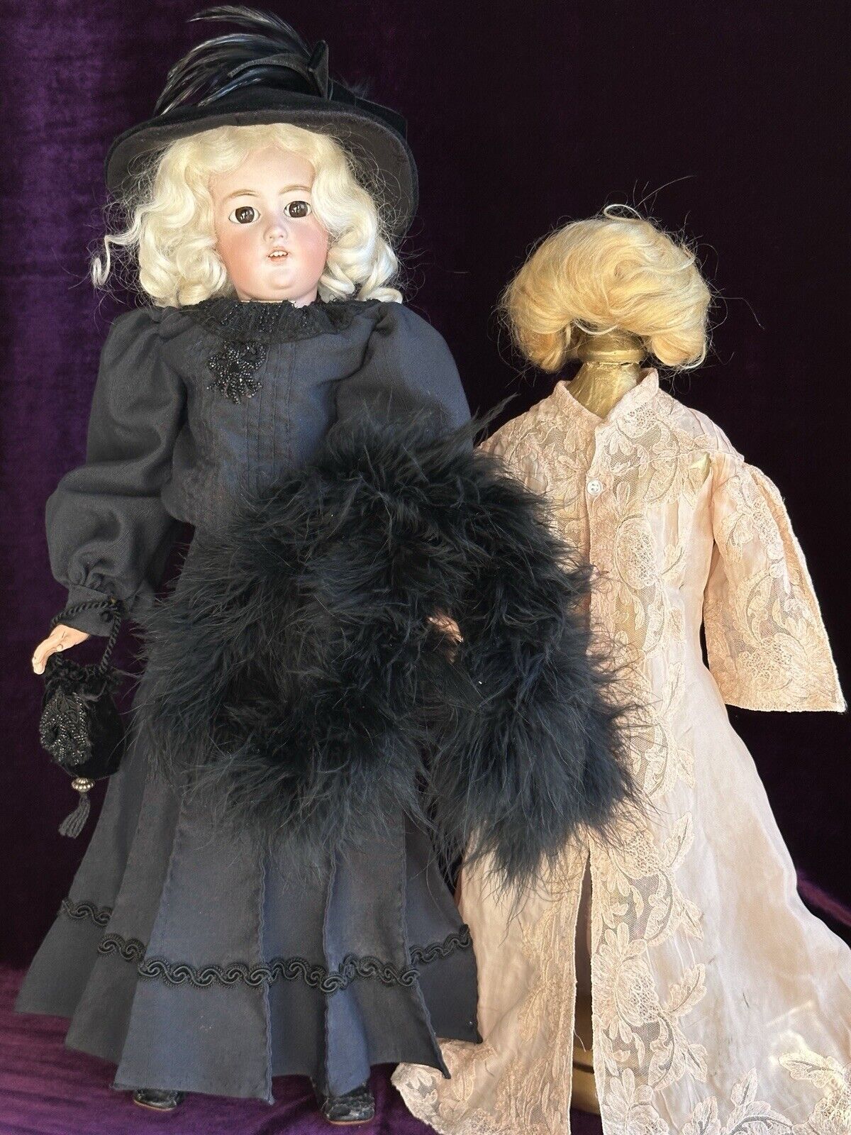 Antique German 21” Simon Halbig 1159 Fashion Lady Bisque Head Gibson Girl Doll