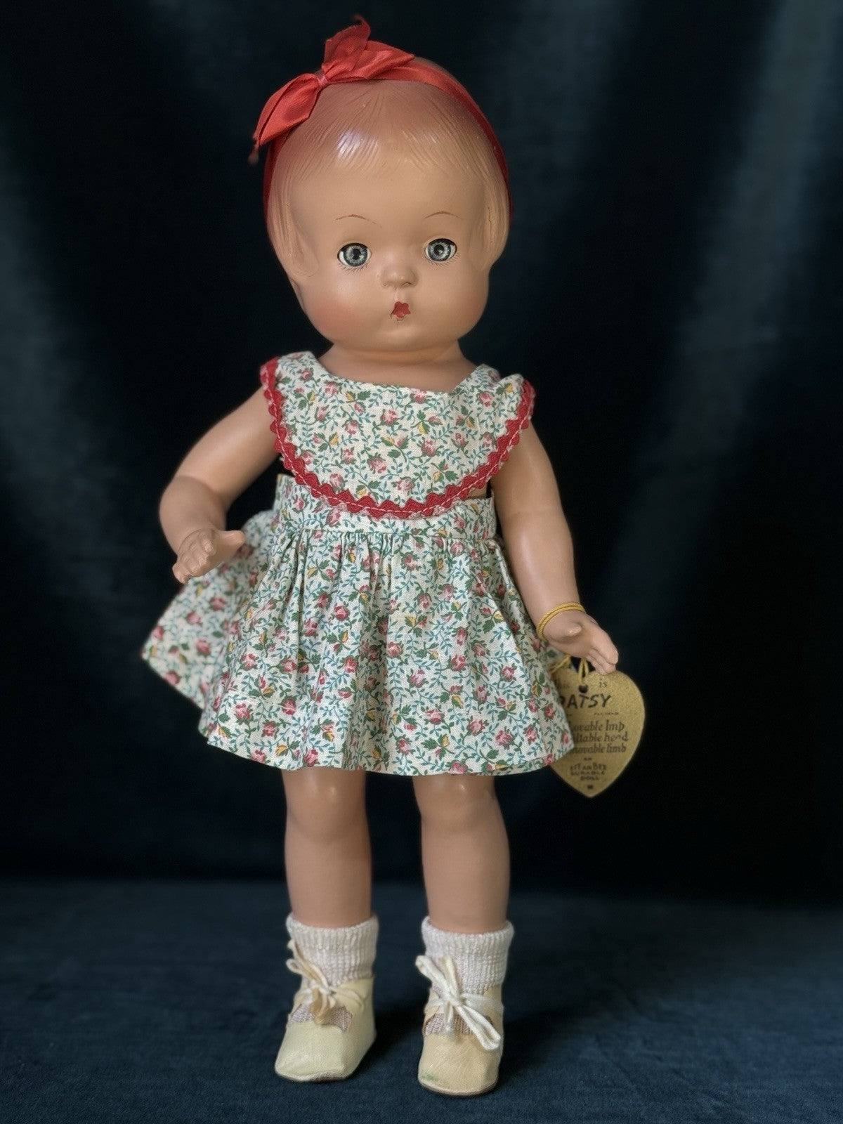 Original Box Vintage American 13” Patsy Composition Doll Tag