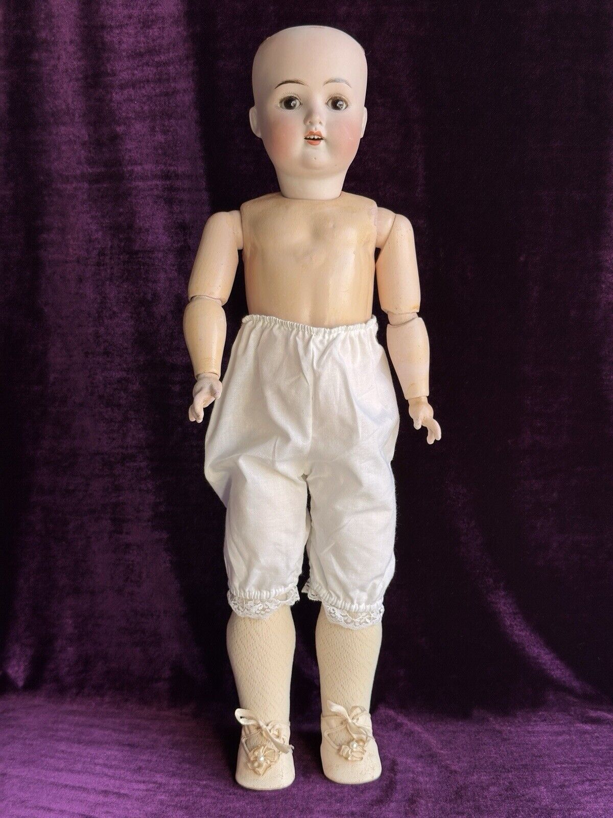 Rare Antique German 24” Theodore Wendt 121 Bisque Head Doll