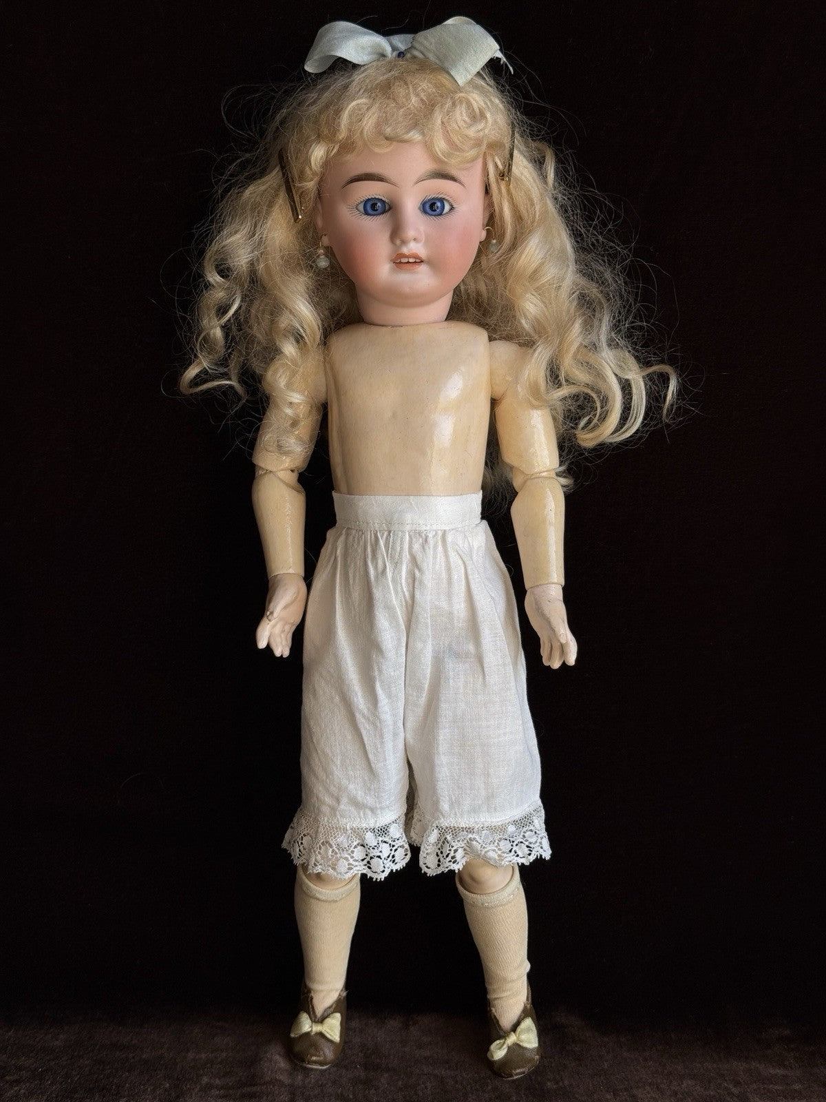 Antique German 16” Gebrüder Kuhnlenz 44-26 Bisque Head Doll