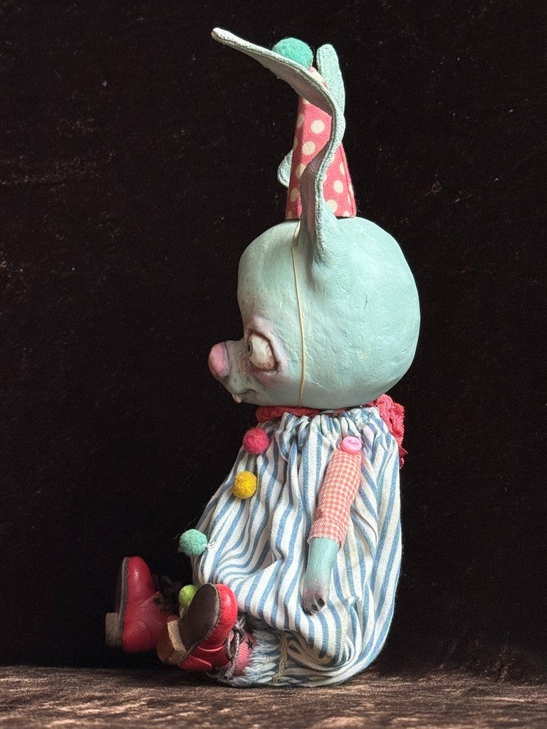 OOAK Russian Kardenchiki Artist Karina Burkatskaya 9.25" Bunny Monster Art Doll