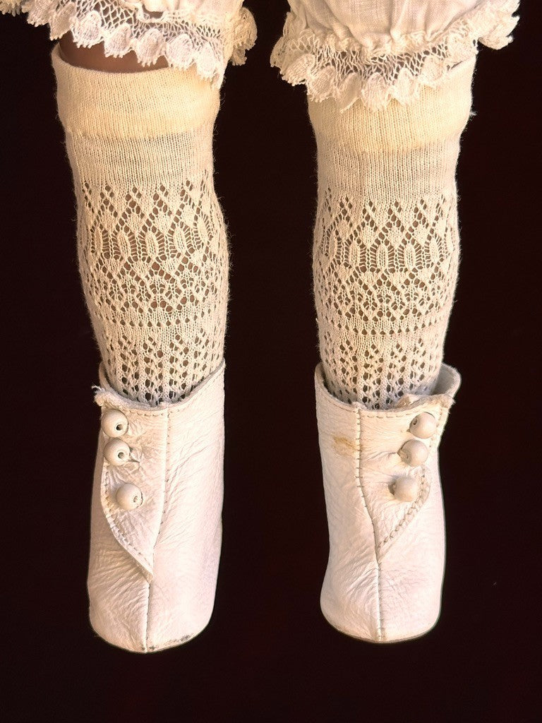 Rare 15” Dark Complexion Porcelain Repro of Antique French Huret Fashion Doll