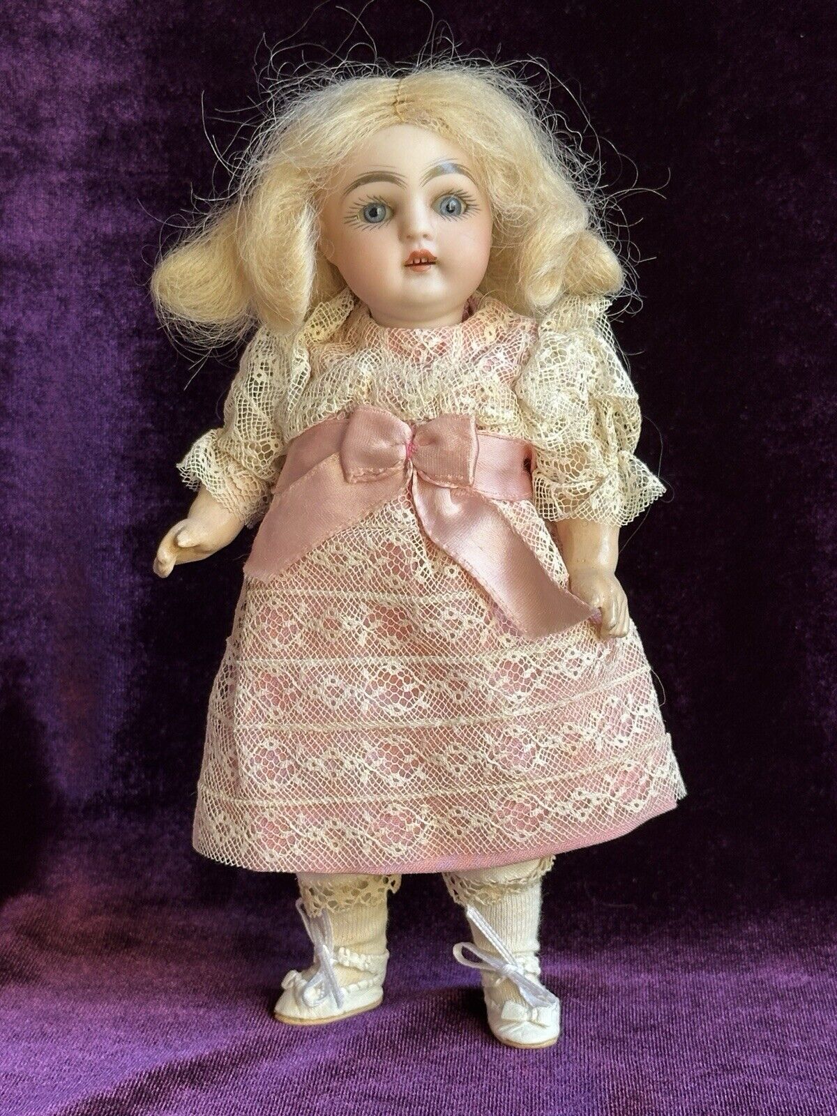 Rare Tiny 6.75” Kestner 149 Bisque Head Composition Body Doll