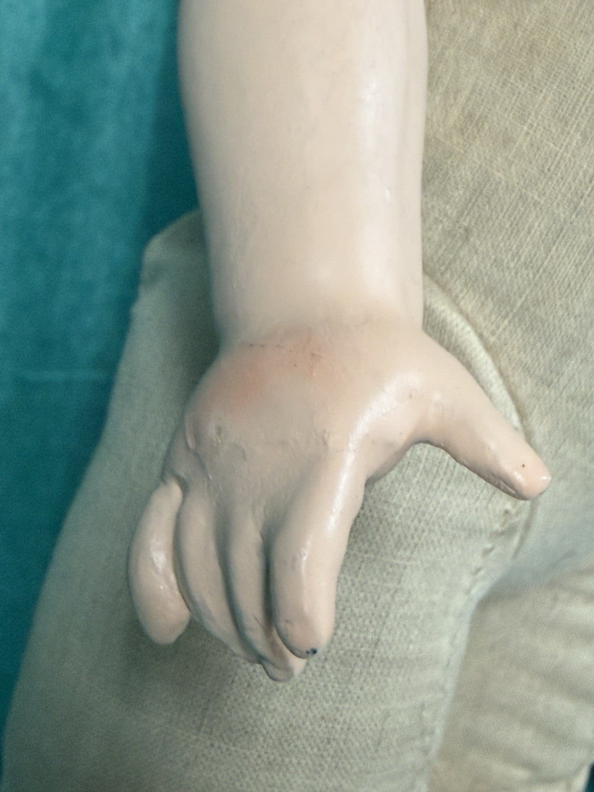 Unidentified German (?) Antique  Composition 19” Doll Sleepy Eyes