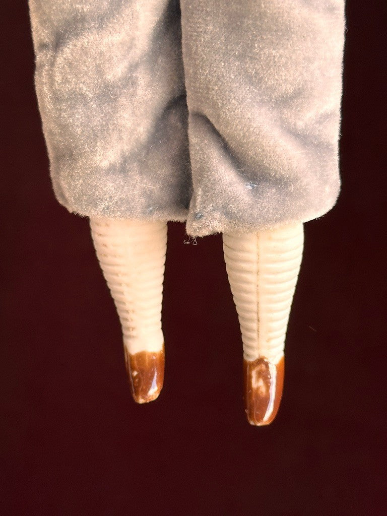 Antique German Hertwig Cabinet Size 9” Bisque Molded Shoulder Plate Doll