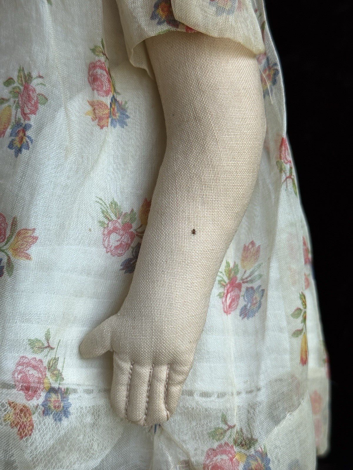Vintage French 19” Raynal Cloth Character Doll