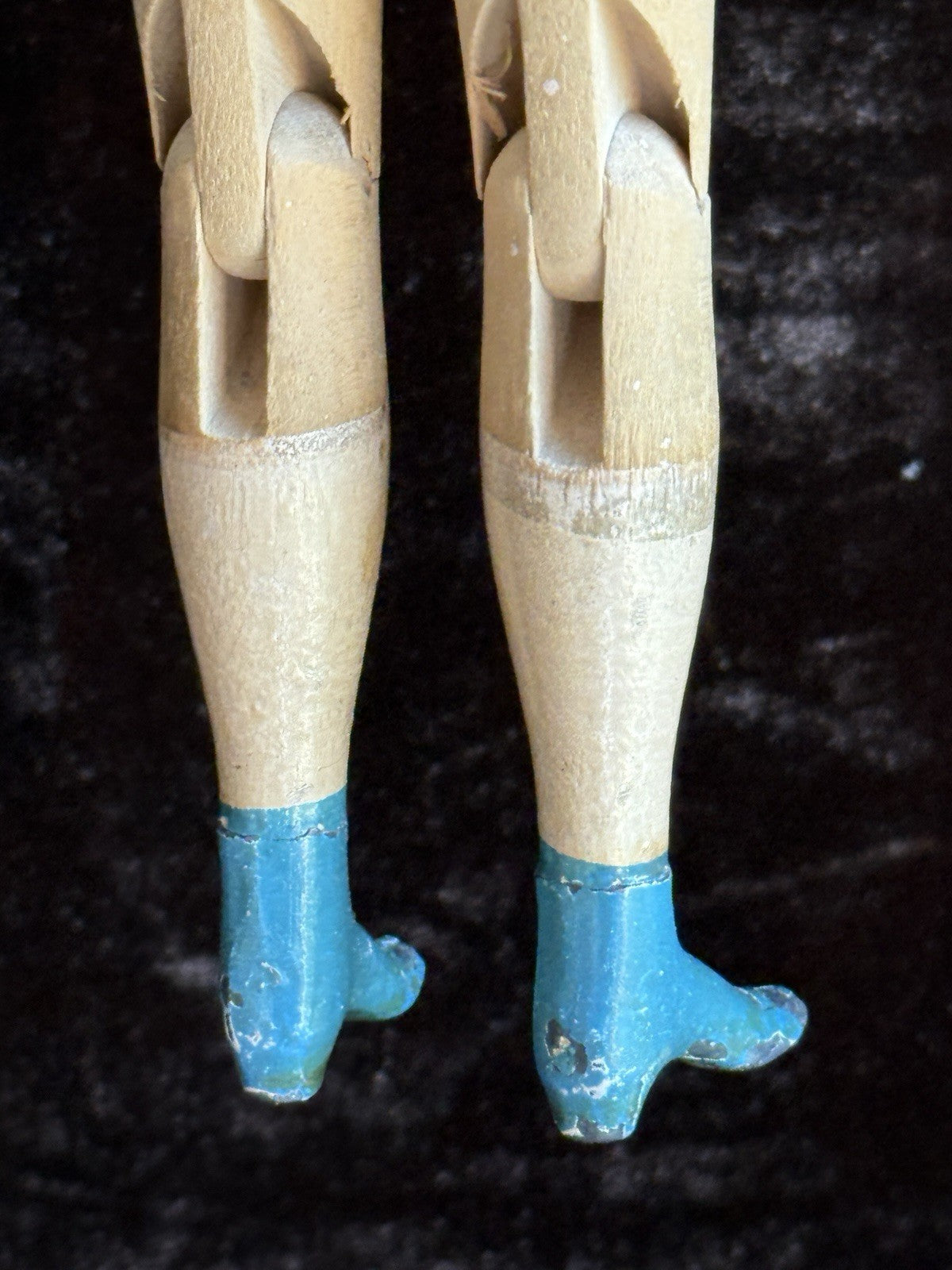 Antique American Mason & Taylor 11.5” Papier Mache Wood Metal Doll