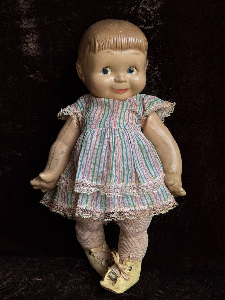 Vintage American Composition Cameo 12" Rose O'Neill Giggles Kewpie Girl Doll