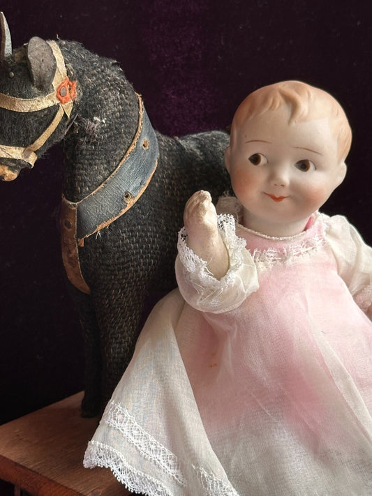 Antique Nippon 7" Bisque Head Composition Body Character Baby Doll