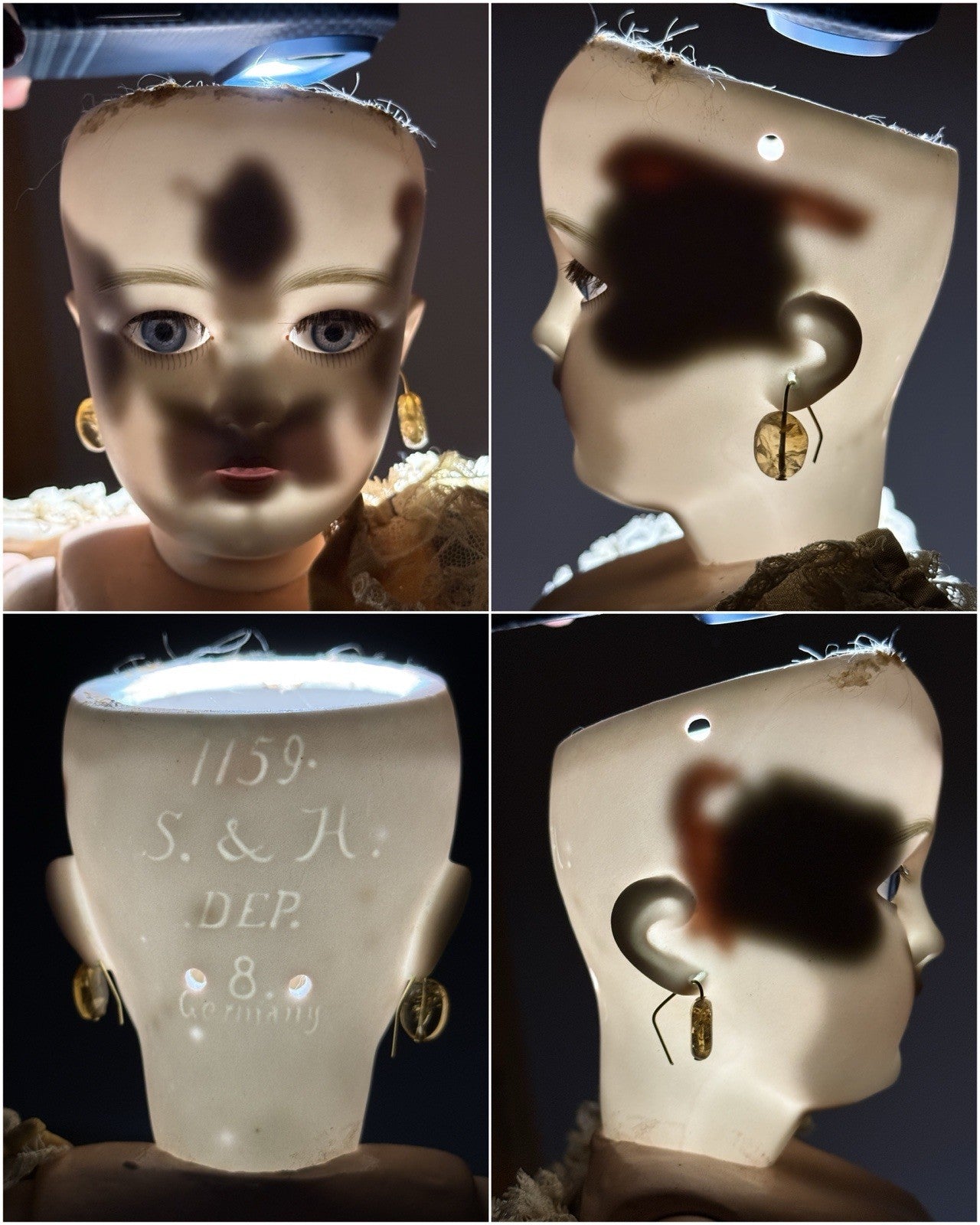 Antique German 21.5” Simon Halbig 1159 Fashion Lady Bisque Head Gibson Girl Doll