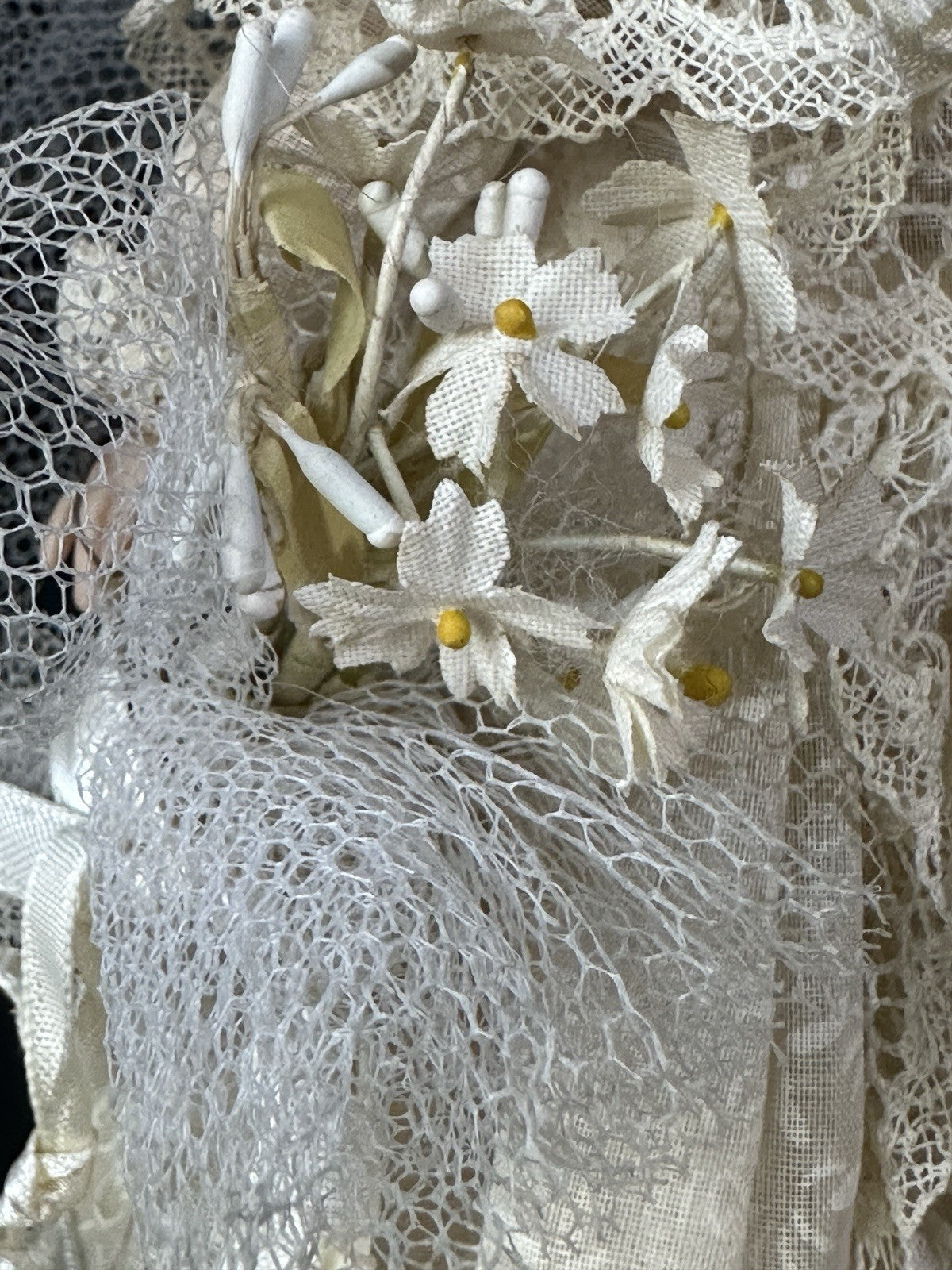 Vintage 1950’s Vogue Hard Plastic SLW Strung Ginny Doll Original Bride Outfit