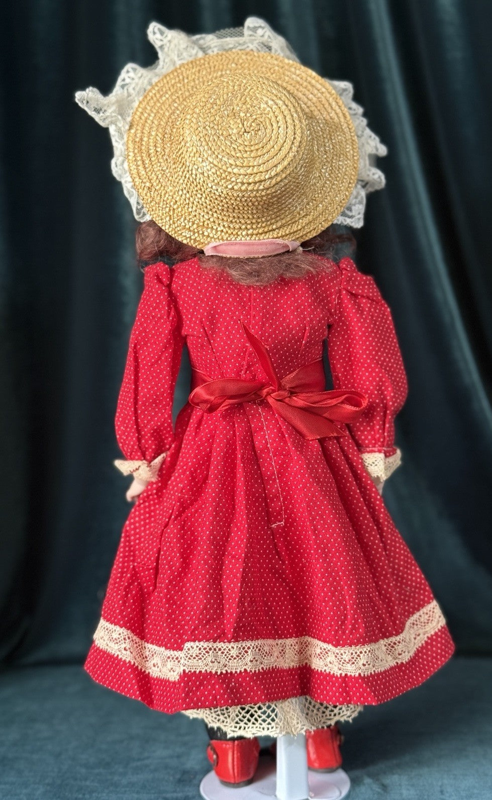 Antique German 15” Kestner 154 Dep 5 Doll Bisque Head Leather Kid Body