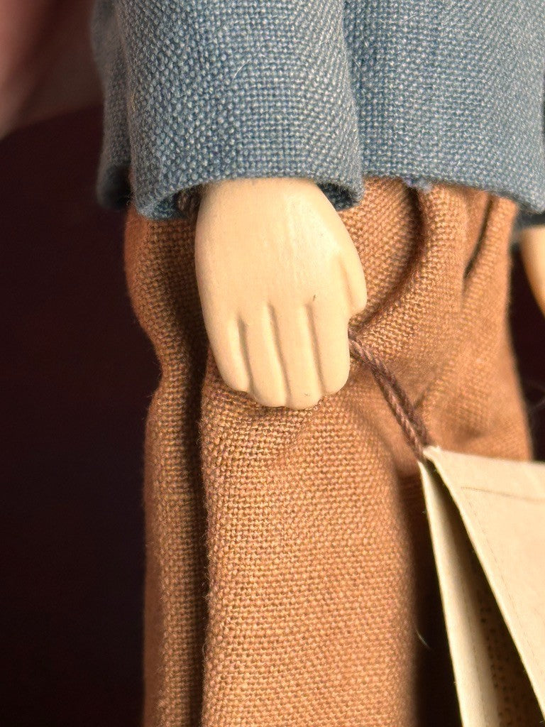 Collectible 9.5” UFDC Gail Wilson Dickon The Secret Garden Papier Mache Doll Tag