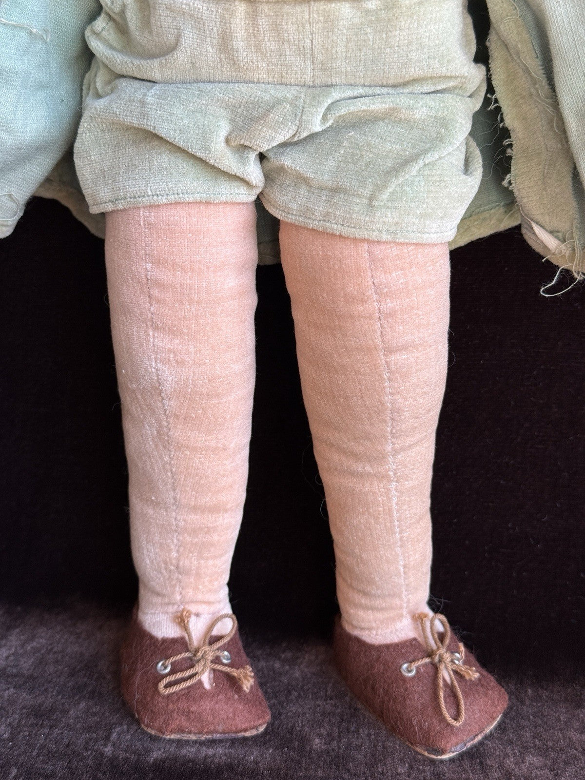 Vintage British 14” Chad Valley Prince Edward (?) Cloth Felt Character Doll