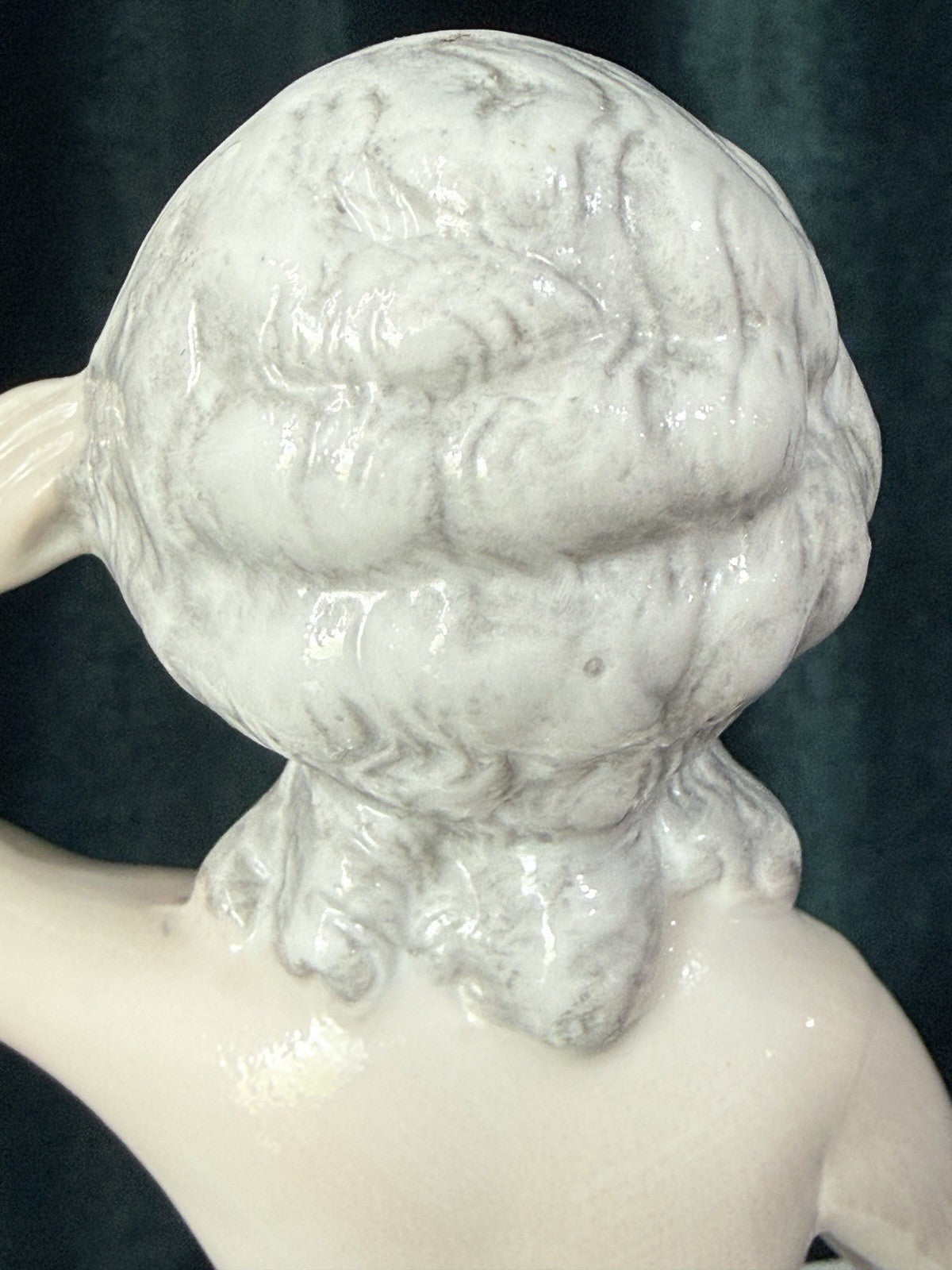 Large 5” Antique German Porcelain Schneider Half Doll Pin Cushion Mold 15542