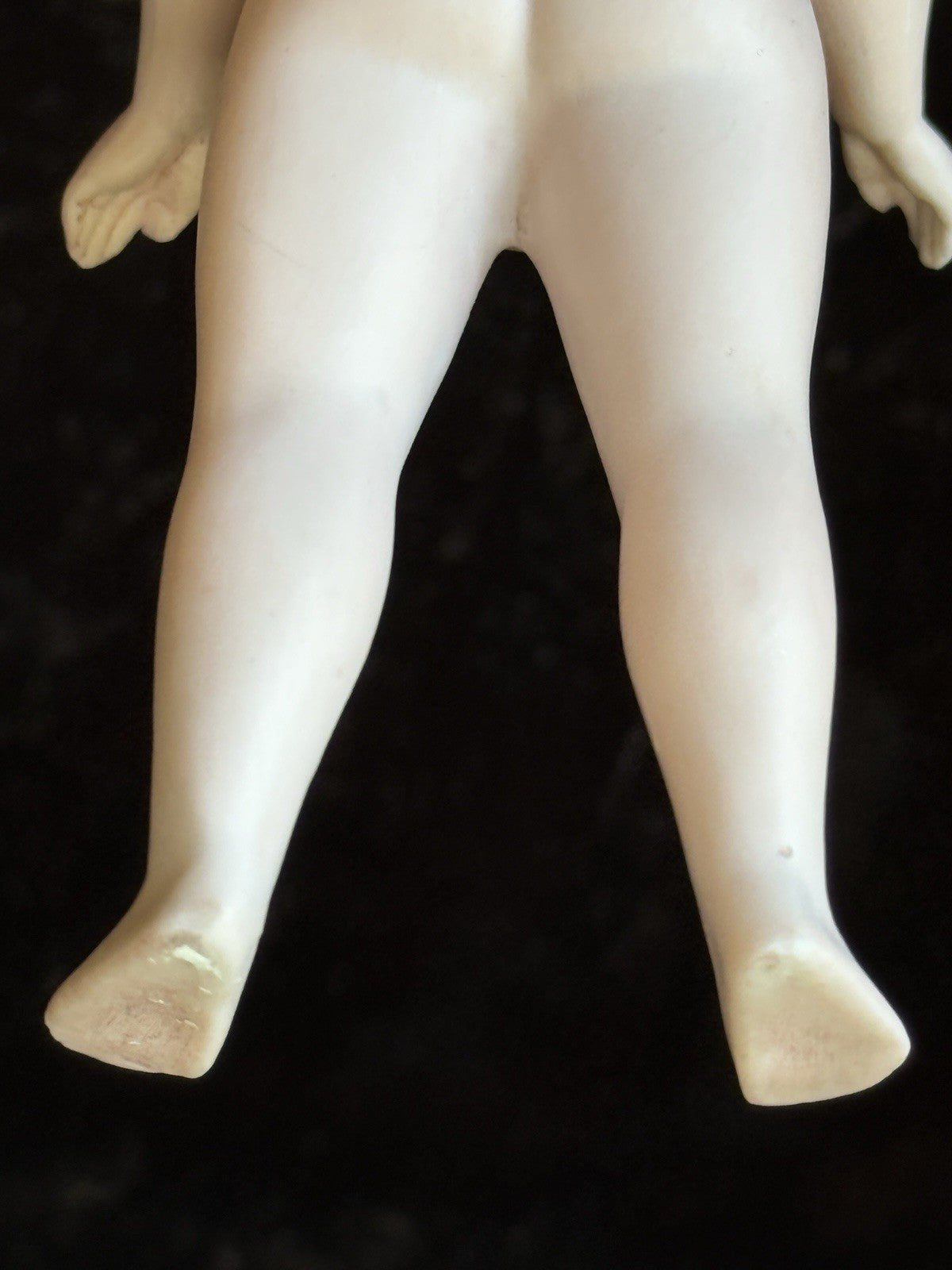 Antique German Bisque Miniature Large 6.5” Frozen Charlie Doll