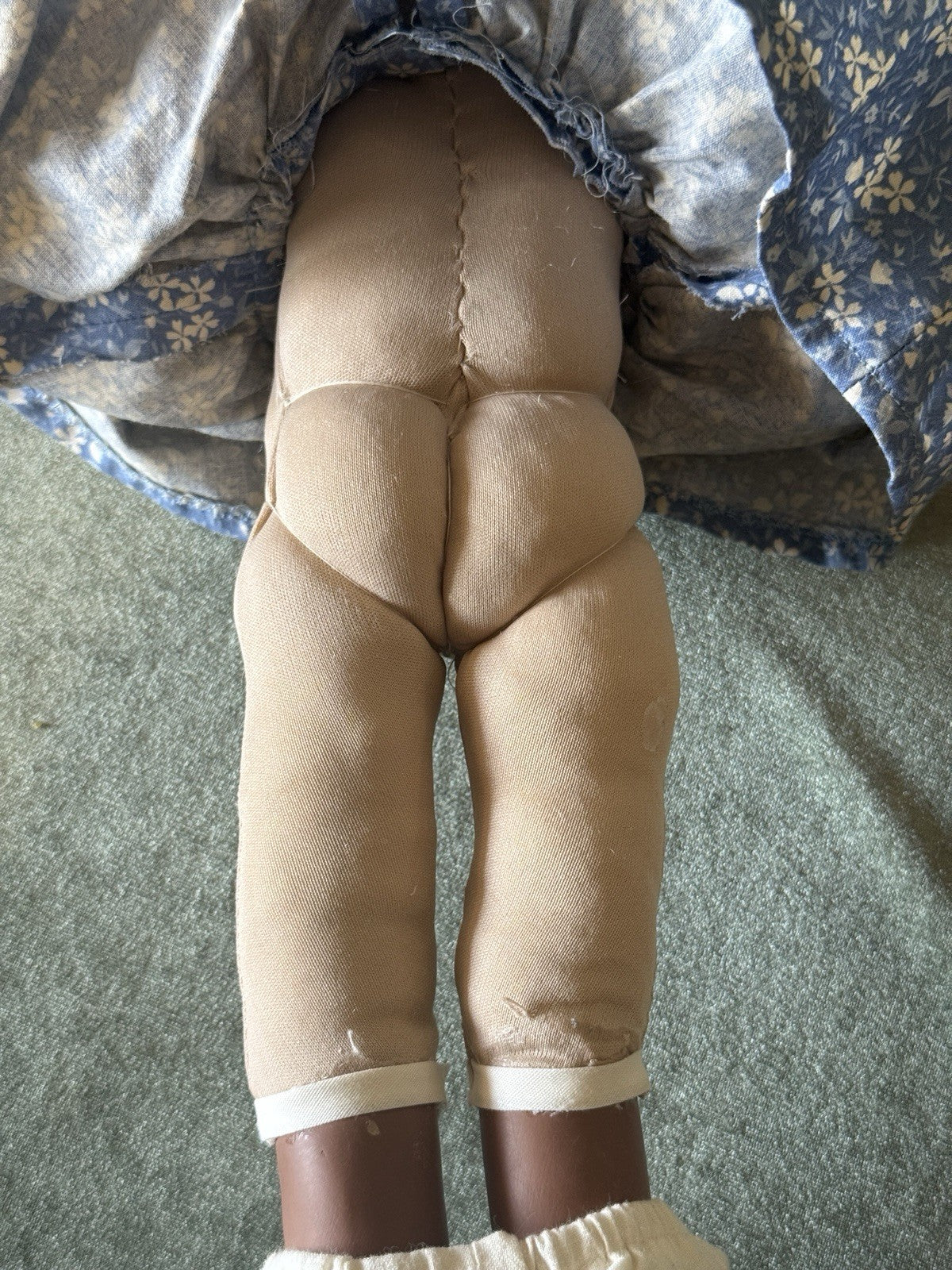 OOAK Artist Handmade Clay Stockinette 15” Doll “Eliza” with Topsy Turvy Doll Box