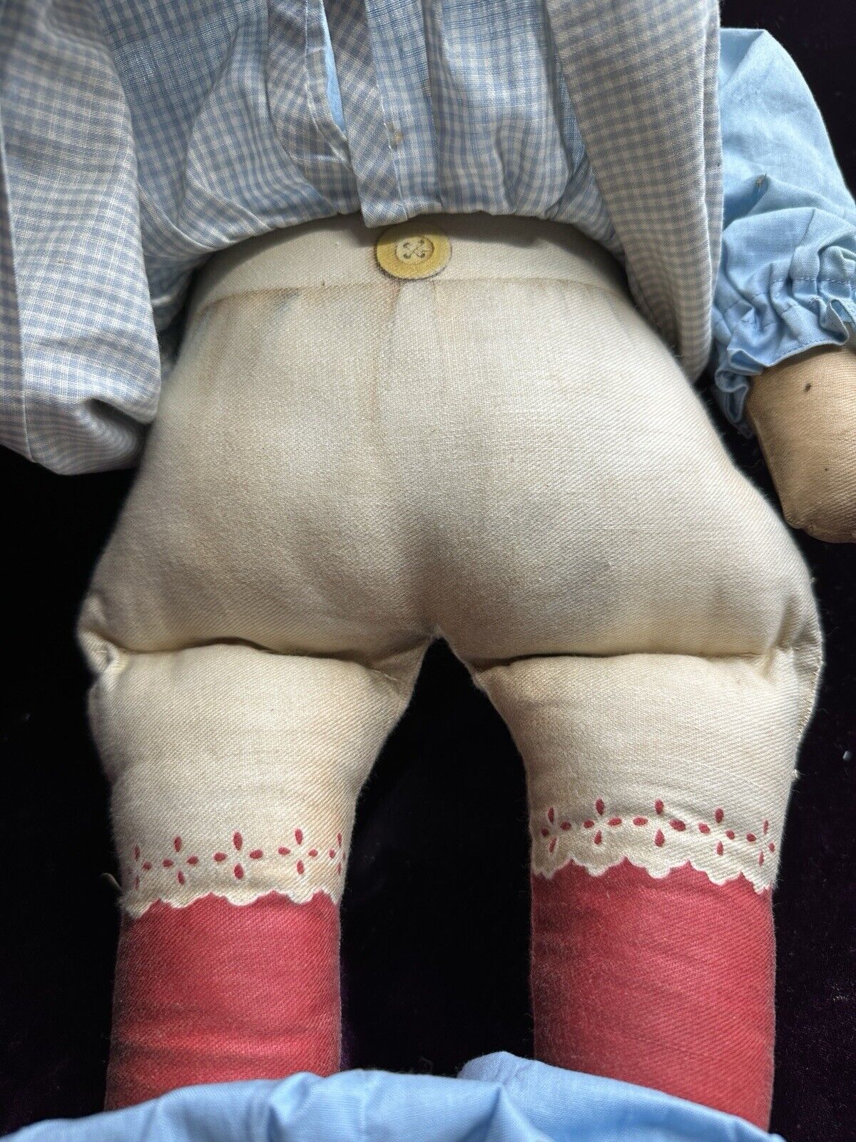 Antique Large 25” Art Fabric Mills Merrie Marie Lithograph Cloth Rag Doll