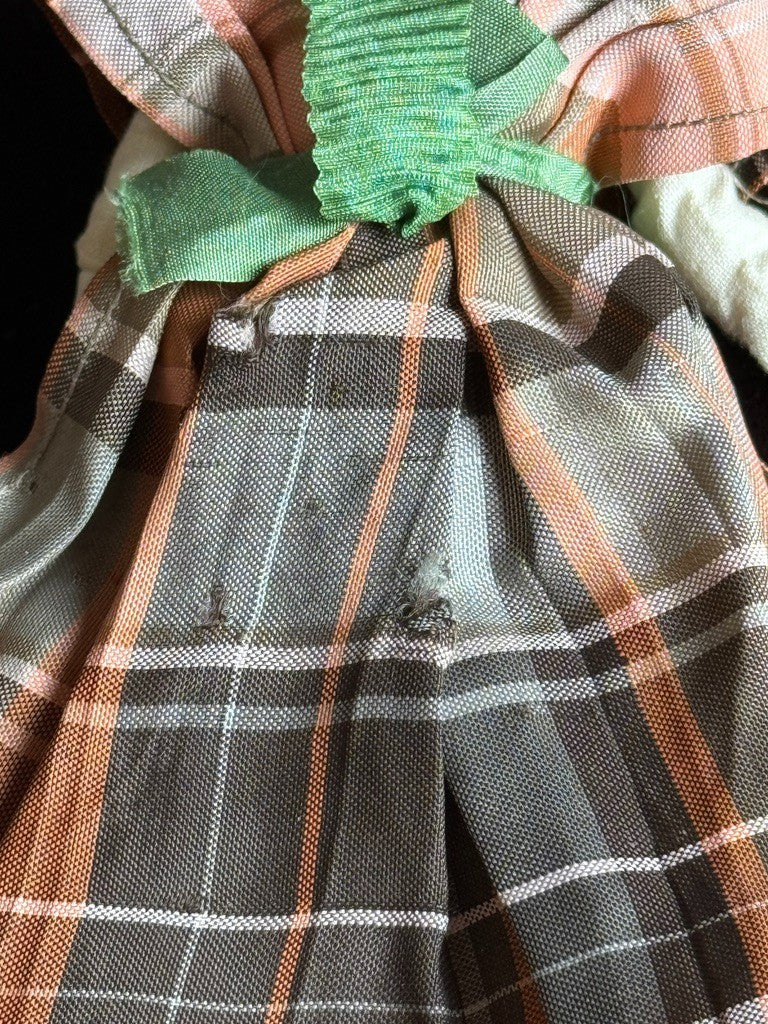 Antique German 6.5” Bisque Cloth Miniature Dollhouse Lowbrow China Doll