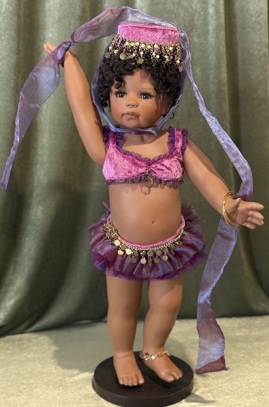 Collectible Porcelain 26” Doll “Belly Dancer” by Monika Levenig LE 250 Tag/COA