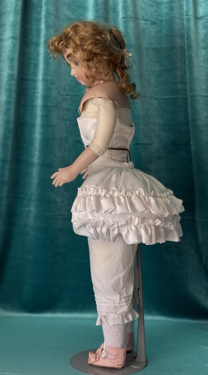 Vintage Artist Porcelain 20” Reproduction of Antique French Fashion FG Doll