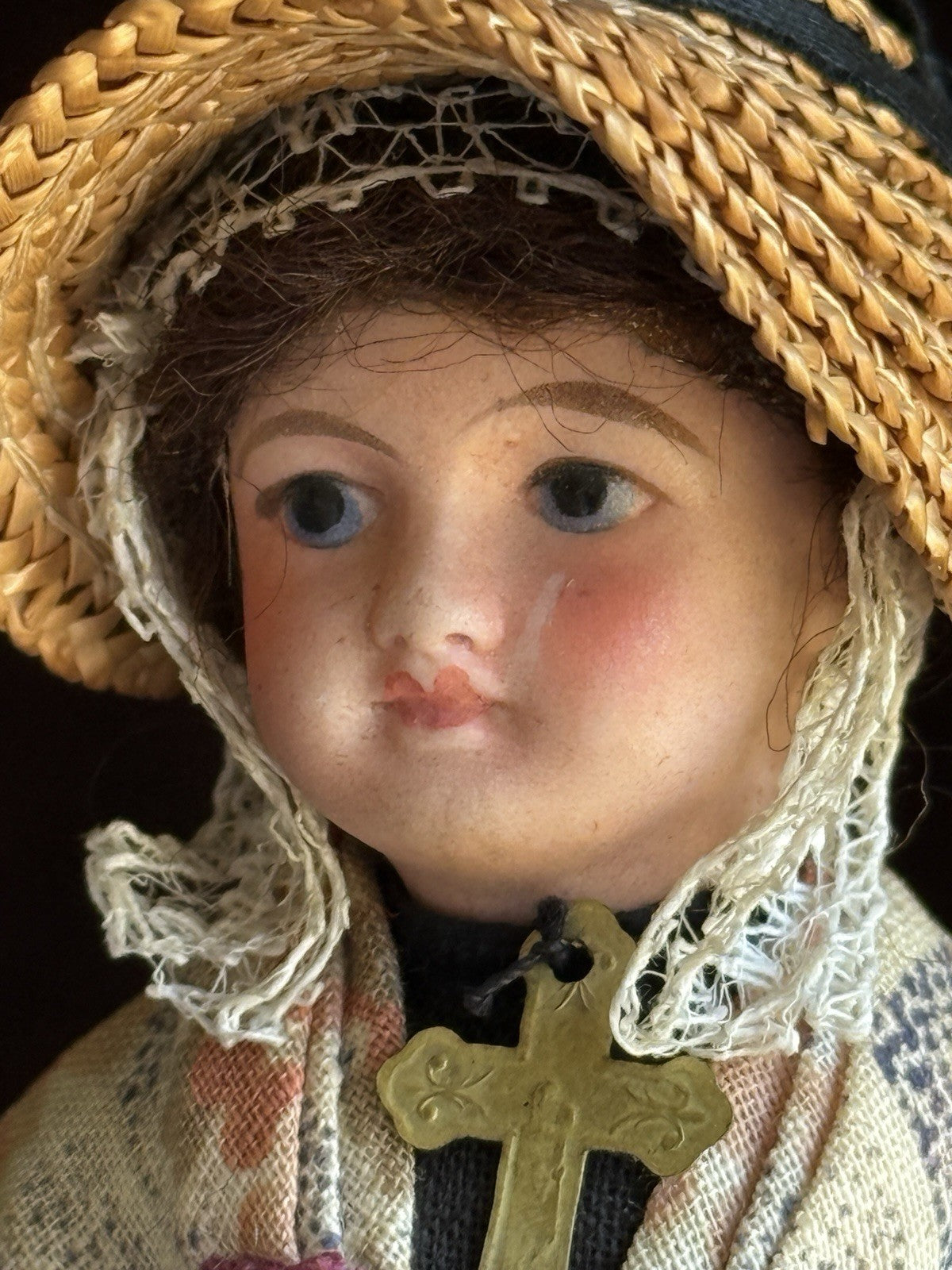 Antique French 5” SFBJ 301 Bisque Head Dollhouse Doll
