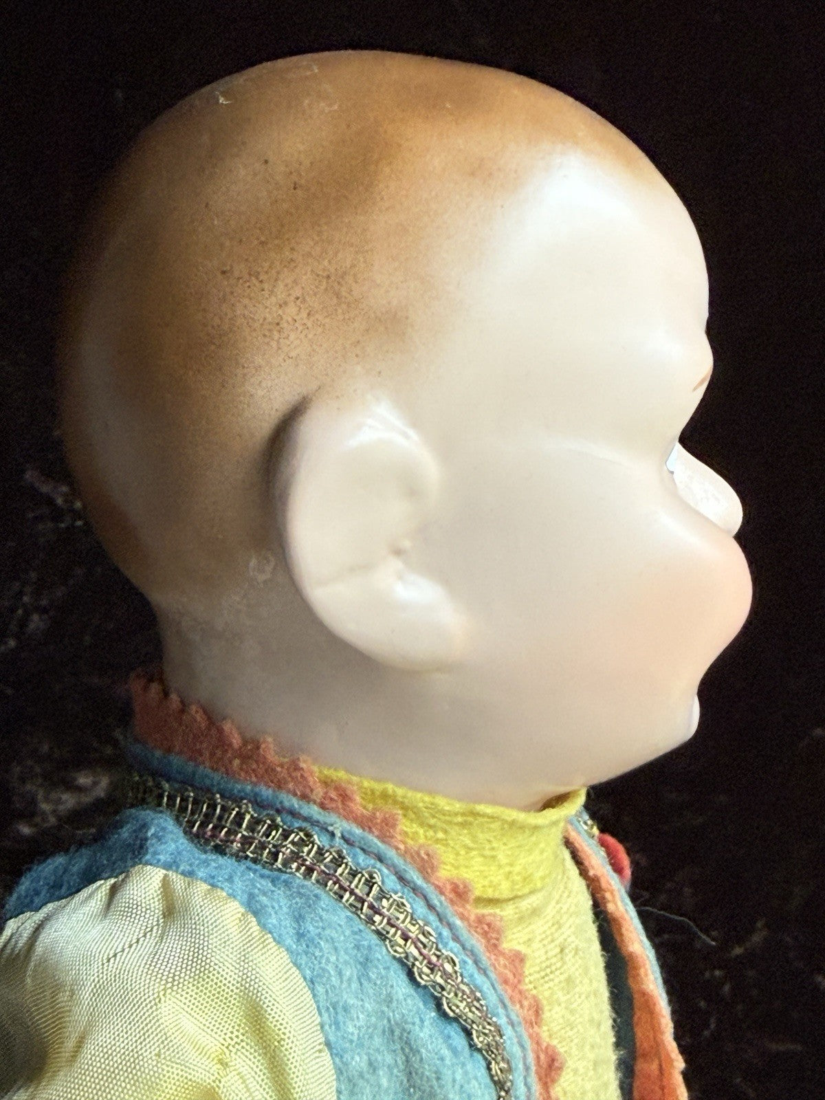 Lot of 2 Unidentified Vintage European (?) Composition Cloth Dolls