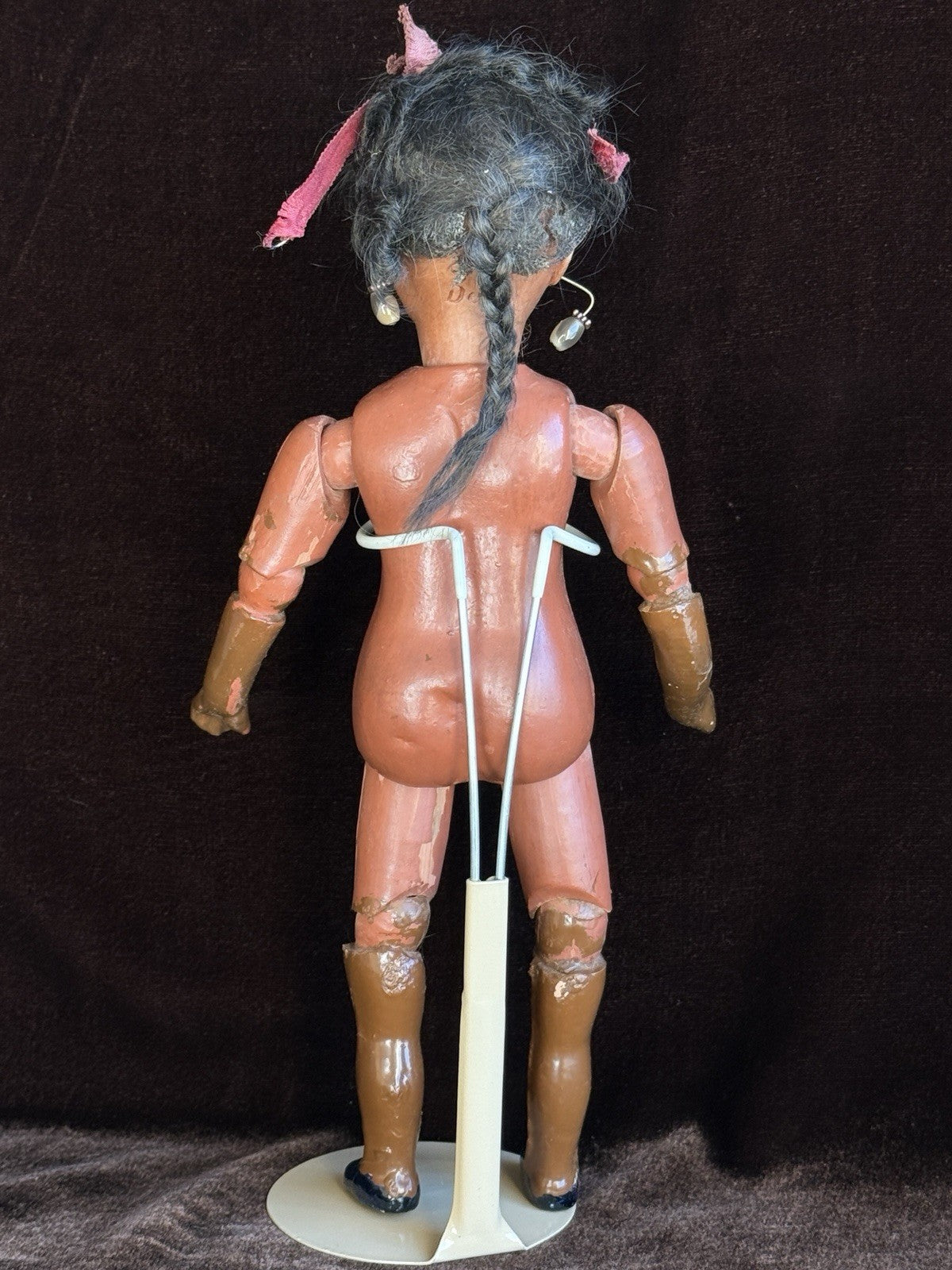 Rare Antique German 10.7” Bahr & Proschild 277 Dark Complexion Bisque Head Doll