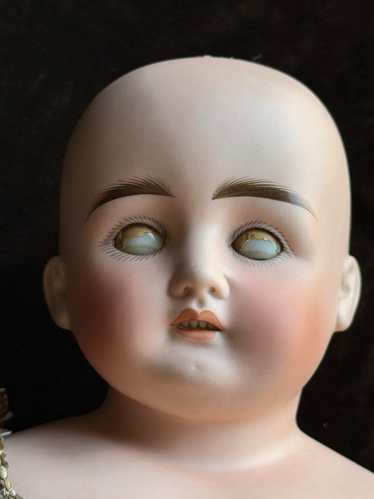 Antique German 21” ABG Alt Beck & Gottschalk Turned Bisque Shoulder Head Doll