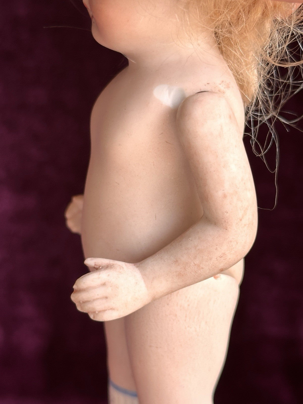 Antique German 6” All Bisque Mignonette Doll