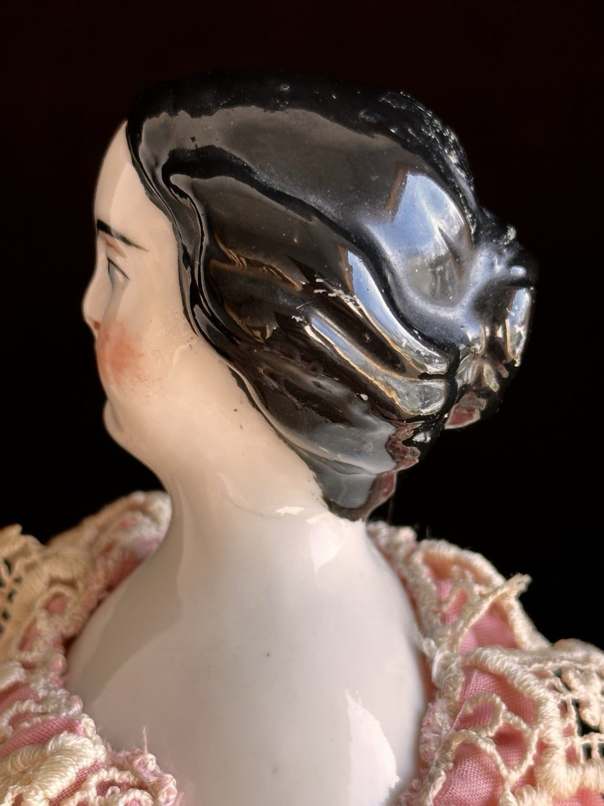 Vintage 13” Reproduction of Antique German Lydia China Head Doll