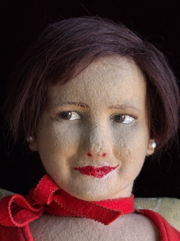 Vintage Italian 30" Lenci Mimy Marlene Dietrich 533 Series Felt Character Doll