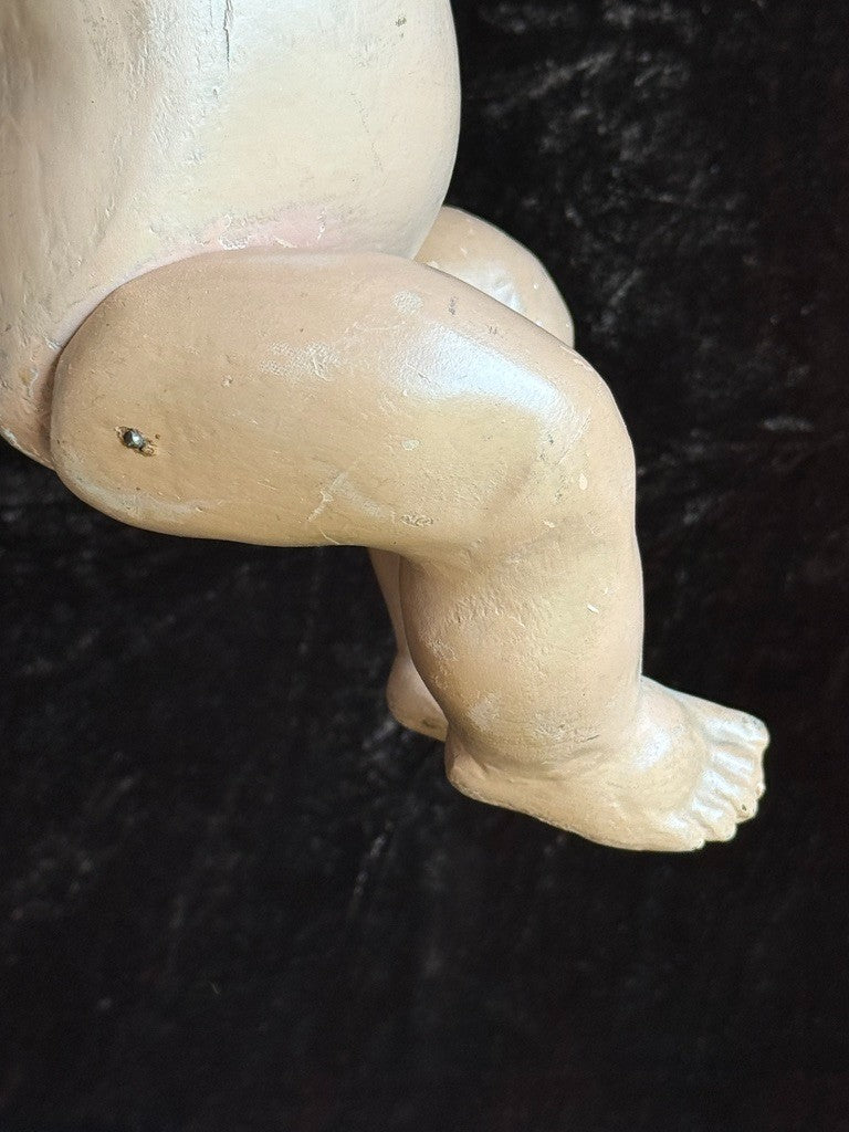 Antique American 14.5” Schoenhut Wooden Baby Doll